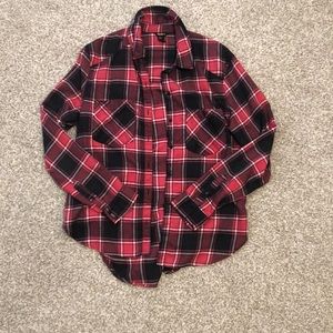 Cute Red and Black Long Sleeve Flannel